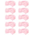 Bandanas de maquiagem Casoty Pink Coral Fleece para meninas x10