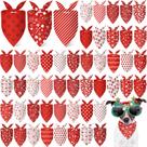 Bandanas de Natal para cães Abbylike 50 unidades vermelhas/brancas para cães