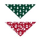 Bandanas De Natal Xadrez Para Pets, Lenços De Toalha Para Cães Com Tema Papai Noel E Boneco De Neve,