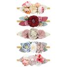 Bandanas de nylon com flores e faixas de cabelo para meninas (pacote com 5)