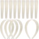 Bandanas de plástico HESTYA DIY Plain Blank Sem dentes 2,5 cm, 20 unidades