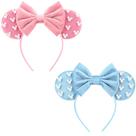 Bandanas DRESHOW Mouse Ears para mulheres e meninas, faixas de cabelo de pérolas