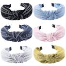 Bandanas, faixa de cabelo Ivyu para mulheres, moda, algodão e linho, 6 unidades