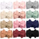 Bandanas para bebês AlinMo, pacote com 12 laços de nylon macios e elásticos