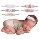 Bandanas para bebês EUBUY, conjunto de 5 flores de nylon macio para meninas