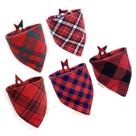 Bandanas para cães Savier, 5 peças de algodão xadrez ajustáveis, 17 cm