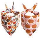 Bandanas para cães THLOH, outono, Halloween, Dia de Ação de Graças, pacote com 2 unidades grandes Bandanas para cães THLOH, outono, Halloween, Dia de Ação de Graças, pacote com 2 unidades grandes