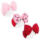 Bandanas para meninas Lanmerry, 3 peças, laços rosa de 15 cm