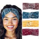 Bandanas Urieo Boho Head Turban Sport Yoga Women x4