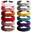Bandanas VELSCRUN com nós rosa/vermelho/marrom/cinza de veludo feminino