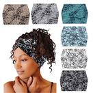 Bandas de cabelo, pacote com 6 faixas de cabelo largas e elásticas para mulheres Bandas de cabelo, pacote com 6 faixas de cabelo largas e elásticas para mulheres