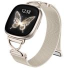 Bandas de metal JKD compatíveis com Fitbit Versa 4 para mulheres