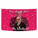 Bandeira aludgti Live Laugh Love Rosa 91x152 cm Bandeira aludgti Live Laugh Love Rosa 91x152 cm