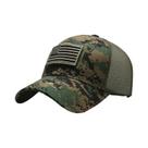 Bandeira americana camuflagem adesivo bordado Baseball Cap Net Hat Men Outdoor tiras autocolantes Cap