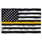 Bandeira Anley Fly Breeze Thin Gold Line EUA 90x150cm Poliéster