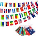 Bandeira Bandeirola SYOTLYA com 100 países, 25 m, decoração para área externa