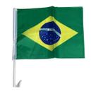 Bandeira Brasil Haste Janela Carro 40x29cm Copa Futebol Jogo Bandeira Brasil Haste Janela Carro 40x29cm Copa Futebol Jogo
