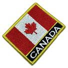 Bandeira Canadá Patch Bordada Fecho de Contato Gancho Bandeira Canadá Patch Bordada Fecho de Contato Gancho