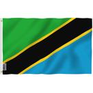 Bandeira da Tanzânia 90x150cm - Cabeçalho de Lona de Poliéster Anley