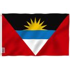 Bandeira de Antigua e Barbuda 90x150cm - Poliéster - Anley Fly Breeze