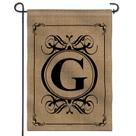 Bandeira de jardim Anley Classic Monogram Letter G 45x32cm Poliéster