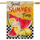 Bandeira de jardim Covido Sweet Summer Time Watermelon 70x100cm