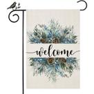 Bandeira de jardim Dben Welcome Winter 30x45cm frente e verso