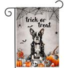 Bandeira de jardim DZGlobal Halloween Boston Terrier 30x45cm Bandeira de jardim DZGlobal Halloween Boston Terrier 30x45cm