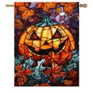 Bandeira de jardim DzGlobal Spooky Pumpkin Halloween 70x100cm Poliéster Bandeira de jardim DzGlobal Spooky Pumpkin Halloween 70x100cm Poliéster