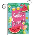 Bandeira de jardim HOSTEY Hello Summer Watermelon 30x45cm ao ar livre
