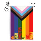 Bandeira de jardim SYII Progress Pride Todos são bem-vindos 30x45cm