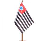 Bandeira de Mesa Estado de São Paulo 14x21 cm com Pedestal