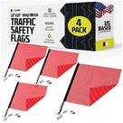 Bandeira de segurança e placa de carga de tamanho grande, pacote com 4 unidades DC Cargo Quick Release Bandeira de segurança e placa de carga de tamanho grande, pacote com 4 unidades DC Cargo Quick Release