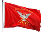 Bandeira Divino Espírito Santo Pomba Branca Dupla Face Estampada Tamanho 90x128cm