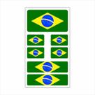 Bandeira Do Brasil - Adesivo Resinado Cartela