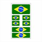 Bandeira Do Brasil - Adesivo Resinado Cartela