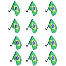 Bandeira do Brasil c/Haste 30x20cm 12 Unidades Copa do Mundo Bandeira do Brasil c/Haste 30x20cm 12 Unidades Copa do Mundo