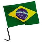 Bandeira Do Brasil Com Haste Para Carro Copa Do Mundo 45x30cm Bandeira Do Brasil Com Haste Para Carro Copa Do Mundo 45x30cm