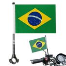 Bandeira Do Brasil Copa Do Mundo Frente E Verso Para Motos E Bicicletas 29 X 13 Cm