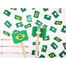 Bandeira Do Brasil Enfeite Caneta Lapis 10un Faculdade Festa Brasileiro Enfeitar