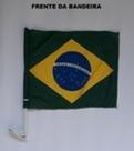 Bandeira do Brasil para carro em tecido, com 10 unidades, tamanho 23 x 30 cm - Rafe