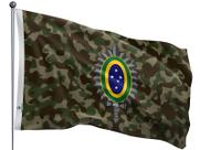 Bandeira do Exercito Brasileiro Fundo Camuflado Dupla Face Estampada Tamanho 90x128cm