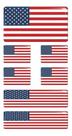 Bandeira Dos Estados Unidos - Adesivo Resinado Cartela