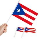 Bandeira em miniatura Anley Puerto Rico, pacote com 12, 5x8 cm com bastão