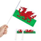 Bandeira em miniatura Anley Wales, pacote com 12, 13 x 21 cm com bastão