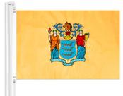 Bandeira G128, estado de Nova Jersey, 3 x 5 pés, bordada em dupla face Bandeira G128, estado de Nova Jersey, 3 x 5 pés, bordada em dupla face