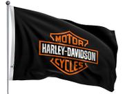 Bandeira Harley Davidson Uma Face Estampada Tamanho 90x128cm - Qualidade e Entrega Rápida