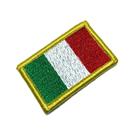 Bandeira Italia Patch Bordada Fecho de Contato Gancho