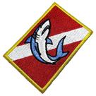 Bandeira Mergulho Patch Bordado Para Roupa Boné Mergulhador