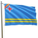 Bandeira MTTUOU de dupla face Aruba Holanda 90x150cm Poliéster